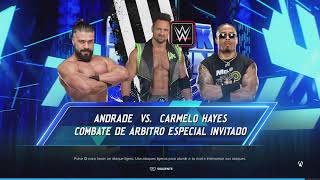 WWE 2K24 ANDRADE EL ÍDOLO VS CARMELO HAYES SPECIAL GUEST REFEREE MATCH SMACKDONWN [upl. by Nov]