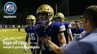 TSSAA Football Highlights CPA 49 BGA 16 [upl. by Burtis]