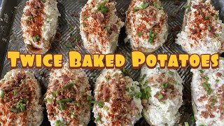 Twice Baked Potatoes  Slow N Sear Kettle [upl. by Hsetim]