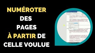 Comment numéroter des pages à partir de la 3 ou celle voulue dans Word [upl. by Dwayne]