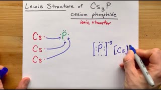 Lewis Structure of Cs3P caesium phosphide [upl. by Saalocin]