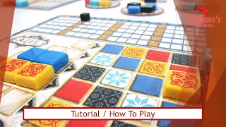 Azul Board Game  Tutorial  How to Play with Examples [upl. by Aihtekal]