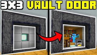 🦅 Minecraft Bedrock 119  EASIEST SPIRAL 3x3 VAULT PISTON DOOR [upl. by Ahsieyk873]