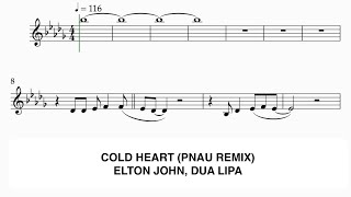 COLD HEART pnau remix  Violin Sheet Music  Elton John Dua Lipa [upl. by Haskins]