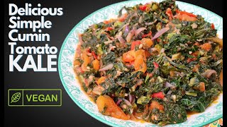 Cumin Garlic Kale  Vegan Recipes [upl. by Anawik]