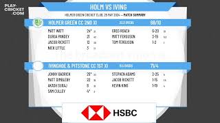 Holmer Green CC 2nd XI v Ivinghoe amp Pitstone CC 1st XI [upl. by Ydisahc]