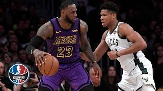 Giannis Eric Bledsoe lead Bucks to playoffclinching win vs LeBron Lakers  NBA Highlights [upl. by Dav]