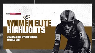 Hulst  Women Elite Highlights  202324 UCI Cyclocross World Cup [upl. by Alaj]