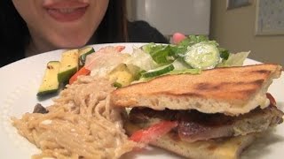 SassEsnacks ASMR Greek Gyro  Mediterranean Food  Eating Sounds [upl. by Naz637]