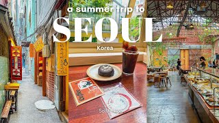 Summer trip to Seoul  Visiting aesthetic cafes museums rainy days Personal Colour  KOREA VLOG [upl. by Nnylirej22]