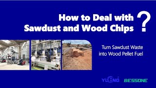 How to Deal with Sawdust and Wood Chips  YULONG Pellet Machine and Pellet Production Line [upl. by Ledniahs655]