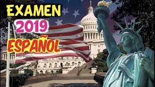 Nuevo Examen de Ciudadania Americana en Español 2019Preguntas de la ciudadania✅ [upl. by Esojnauj]