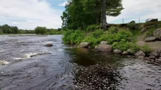 Ledge Falls East Branch Penobscot River Medway Maine [upl. by Sarge]