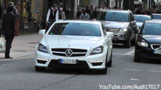 Mercedes CLS 63 AMG  Wheelspin Acceleration amp modified matte grey S500 Sound Full HD [upl. by Yatnwahs]