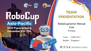 R23141 New  TEAM CORE U121 Singapore  RoboCupJunior Rescue Line Primary  RCAP 2023 [upl. by Arihaj]