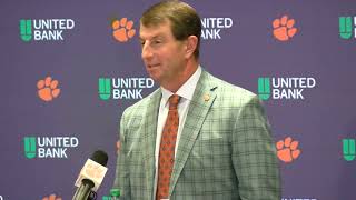 South Carolina 17 Clemson 14 Dabo Swinney postgame QampA [upl. by Ashely]