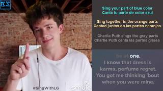 Charlie Puth  Attention  Sing by smule  Sing with the karaoke artist with lyrics [upl. by Damal]