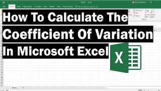 How To Calculate The Coefficient Of Variation In Excel [upl. by Arolf]