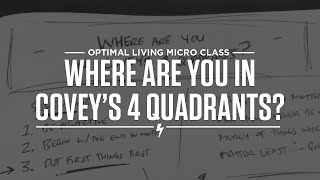 Where are you in Coveys 4 Quadrants [upl. by Namdor]