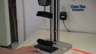 Tensile test on plastic with a manual test stand and a force gauge [upl. by Nyleaj]