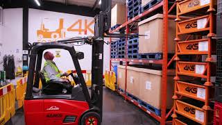 Counterbalance Forklift Training Video  How to Destack at High Level  4KS Forklift Training [upl. by Lynd]