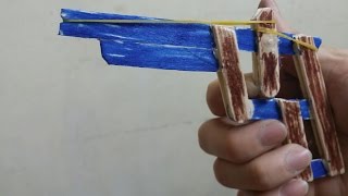 Wie man eine Waffe Pistole mit Popsicle Sticks machen  Spielzeugwaffen [upl. by Hajidak]