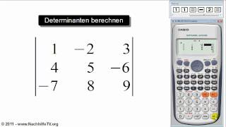 Determinanten berechnen mit Taschenrechner [upl. by Fax]