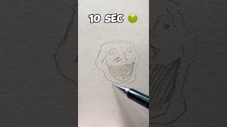 How to Draw Troll Face 5 sec10 sec1min 5min 10min [upl. by Merrick686]