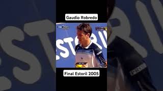 Puntazo de Gaudio vs Robredo en Estoril 2005 final del torneo tennis atp tenisforehandbackhand [upl. by Eiramanad]