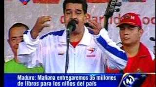 Maduro Ayer dije vamos a entregar 35 millones de libros y libras [upl. by Vowel]