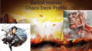 Bertolt Hoover Chaos Local Championship Deck Profile  My Hero Academia Collectible Card Game [upl. by Haeluj373]