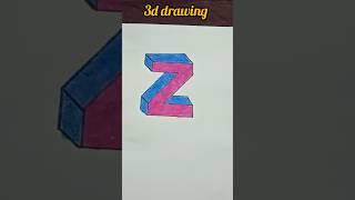 How to draw 3D alphabet letter Z on paper [upl. by Conti12]