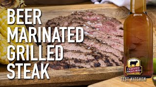 Beer Marinated Grilled Steak Recipe [upl. by Aloisia]