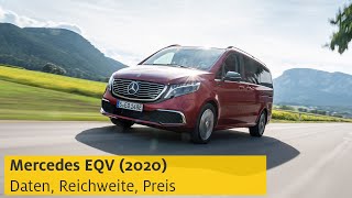 Mercedes EQV 2020 Daten Reichweite Preis  ADAC [upl. by Darcey130]