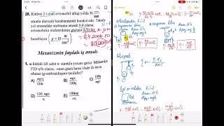 Mexaniki iş Güc Mexanizmin faydalı iş əmsalı Dərs izahı  test izahı DİM2023 Fizika [upl. by Am]