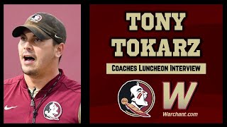 Coach Tony Tokarz Interview  FSU Football Preseason Coaches Luncheon  Warchant TV FSU [upl. by Audre]