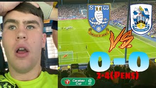 PENALTIES  Sheffield Wednesday Vs Huddersfield Town 00 24 Penalties Carabao Cup Match Day Vlog [upl. by Airtemak]