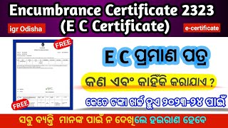 Encumbrance Certificate  Explained ଓଡ଼ିଆ  What is an encumbrance certificate [upl. by Itida]