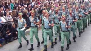 Desfile de los legionarios en málaga 2012 Alta definición HQ [upl. by Gnuhp]