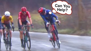 Mads Pedersen BEAST Mode Defence in Horrible Weather  Tour de la Provence 2024 Stage 2 [upl. by Jestude432]