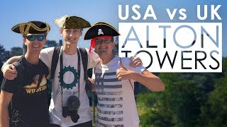 USA vs UK  Alton Towers Vlog [upl. by Bandur]