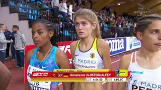 Indoor Meeting Madrid 2018  Konstanze Klosterhalfen [upl. by Gnilrets]