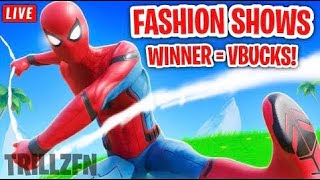 🔴REAL FORTNITE FASHION SHOW amp HIDE amp SEEK LIVE 1 WIN  2500 VBUCKS CUSTOM MATCHMAKING [upl. by Alema]