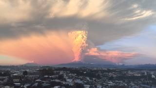 Calbuco volcano eruption 2015 previous TimeLapse [upl. by Billat]