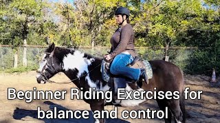 Beginner friendly Horse riding exercises for balance and control [upl. by Odnalo]