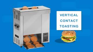 Toast perfect buns quickly while saving space with the Antunes vertical toaster [upl. by Audie]