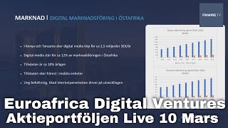 Euroafrica Digital Ventures  Aktieportföljen Live 10 Mars [upl. by Zosema]