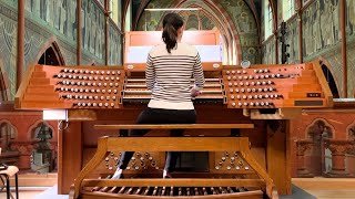 GF HANDEL  Arrival of the Queen of Sheba from Solomon AnneIsabelle de Parcevaux organ [upl. by Aicirtac193]