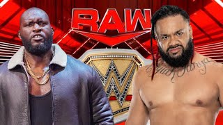 WWE Omos vs Jacob Fatu Full Match WWE Raw Highlights [upl. by Oflodur]