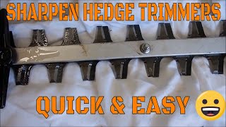 How To Sharpen and Clean Hedge Trimmer Blades The Easy Way [upl. by Christye]